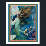 "Mermaid with Pearl" Art Deco by Henry Clive 16x20 Poster<br><div class="desc">Vividly colored,  Art Deco print,  by Henry Clive entitled "Mermaid with Pearl"</div>