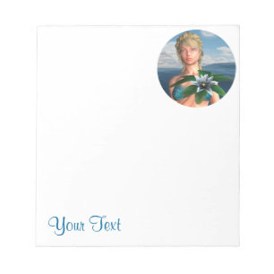 Mermaid with Water Lily Flower Notepad