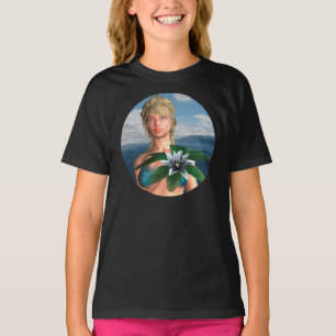 Mermaid with Water Lily Flower T-Shirt