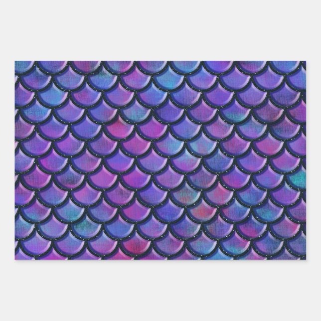 mermaid wrapping paper sheets (Front)