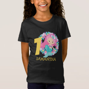 Mermaid yellow 1st birthday T-Shirt