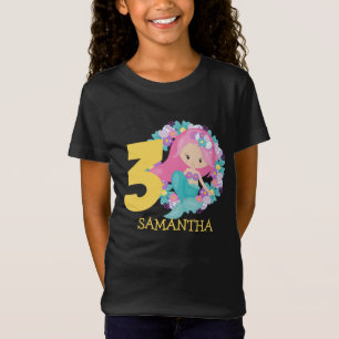 Mermaid yellow 3rd birthday  T-Shirt