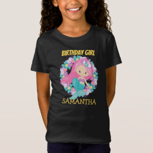 Mermaid yellow birthday T-Shirt