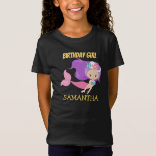 Mermaid yellow birthday  T-Shirt