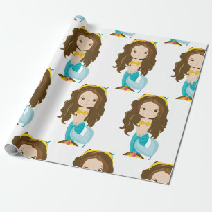 Mermaid Yellow Wrapping Paper