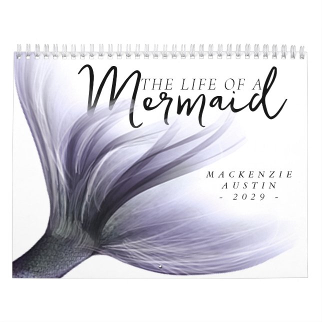 #MermaidLife Life of a Mermaid | Purple 12 Photo Calendar (Cover)