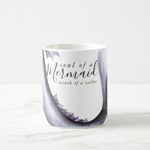 #MermaidLife Sailor Mouth Mermaid Soul Purple Coffee Mug