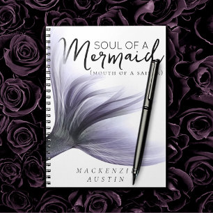 #MermaidLife Sailor Mouth Mermaid Soul   Purple Notebook