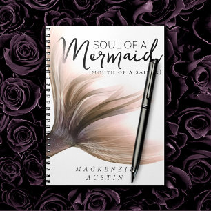 #MermaidLife Sailor Mouth Mermaid Soul   Rose Gold Notebook
