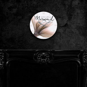 #MermaidLife Sailor Mouth Mermaid Soul   Rose Gold Round Clock