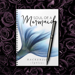 #MermaidLife Soul of a Mermaid   Quote Blue Notebook
