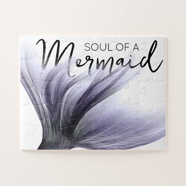 #MermaidLife Soul of a Mermaid | Tail Quote Jigsaw Puzzle (Horizontal)