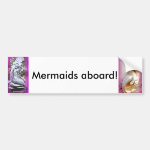 mermaids aboard bumper sticker