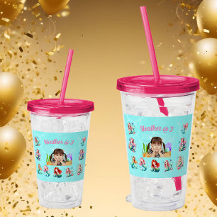 Mermaids Acrylic Tumbler Birthday Favour
