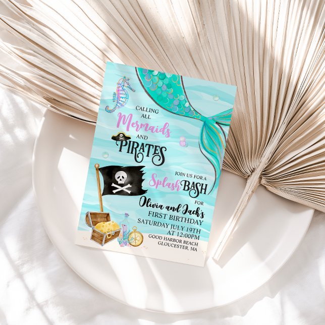 Mermaids and Pirates Birthday Invitation (Creator Uploaded)