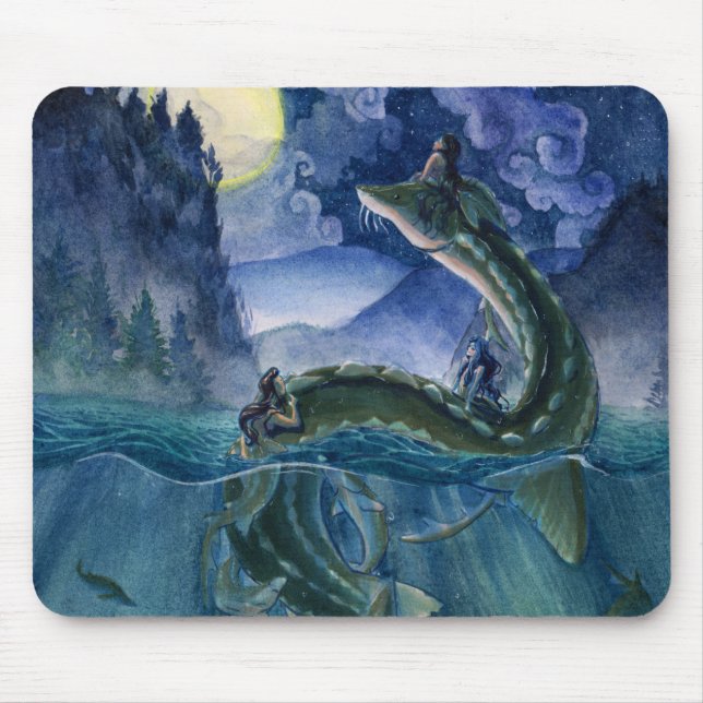 Mermaids and River Serpent Mousepad (Front)