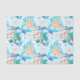 Mermaids And Sand Castles Tissue Paper