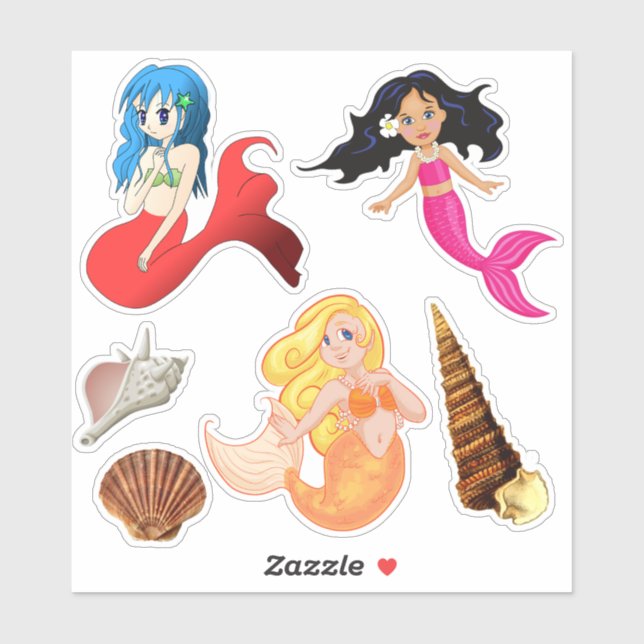 Mermaids and Sea Shells (Sheet)