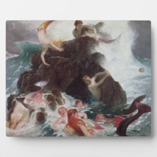 Mermaids at Play, 1886 (oil on canvas) Plaque
