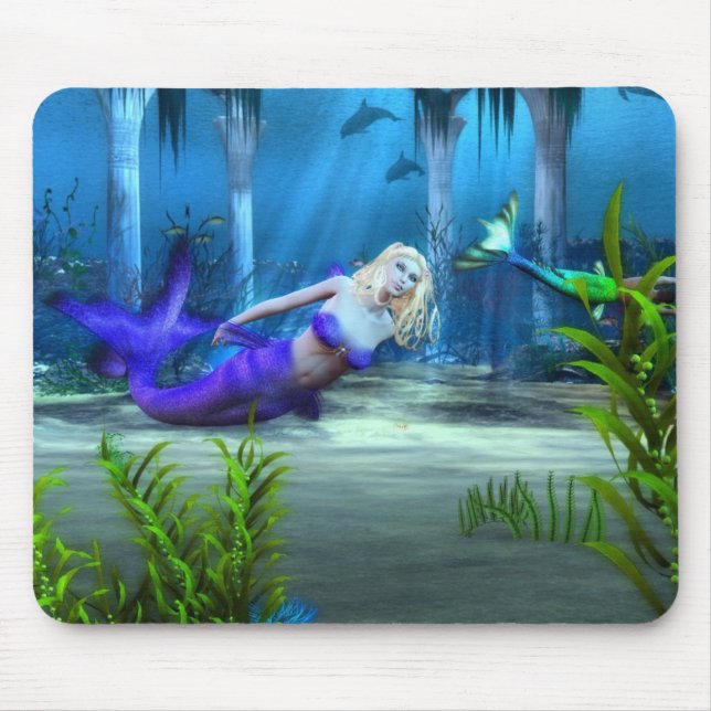 Mermaid's At Play Mouse Mat (Front)