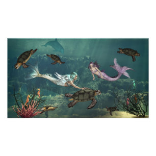 Mermaids At Turtle Springs Photo Print