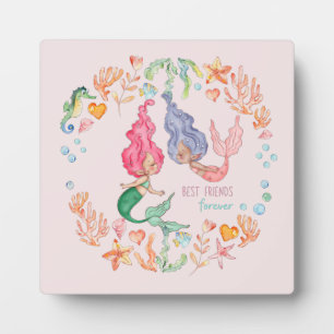 Mermaids Best Friends Forever BFF Personalised Plaque
