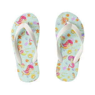 Mermaids Blue Kid's Flip Flops