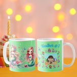 Mermaids Custom Photo Mug Kids Birthday Favour<br><div class="desc">"Celebrate your child’s special day with a touch of enchantment using this Custom Photo Mermaids Theme Coffee Mug! Adorned with delightful mermaid illustrations, shimmering seashells, and playful ocean waves, this personalised mug lets you add your child's photo for a unique, memorable keepsake. Perfect for serving warm beverages at the party...</div>