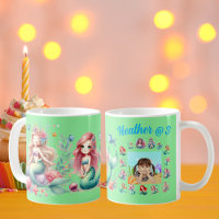 Mermaids Custom Photo Mug Kids Birthday Favour 