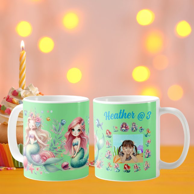 Mermaids Custom Photo Mug Kids Birthday Favour  (Creator Uploaded)