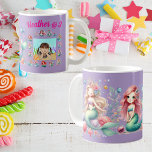 Mermaids Custom Photo Mug Kids Birthday Favour<br><div class="desc">"Celebrate your child’s special day with a touch of enchantment using this Custom Photo Mermaids Theme Coffee Mug! Adorned with delightful mermaid illustrations, shimmering seashells, and playful ocean waves, this personalised mug lets you add your child's photo for a unique, memorable keepsake. Perfect for serving warm beverages at the party...</div>