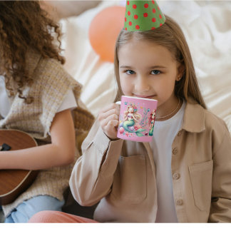 Mermaids Custom Photo Mug Kids Birthday Favour