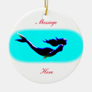 mermaids customised ceramic tree decoration