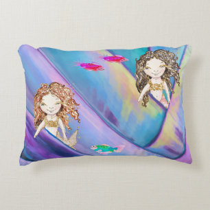 Mermaids, Fish & Pocket Reef Decorative Cushion