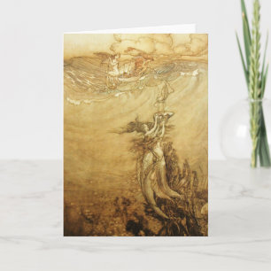 Mermaids Fishing For Pearls Greeting Card