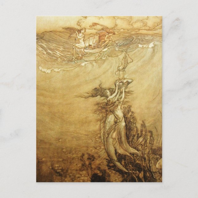 Mermaids Fishing For Pearls Postcard (Front)