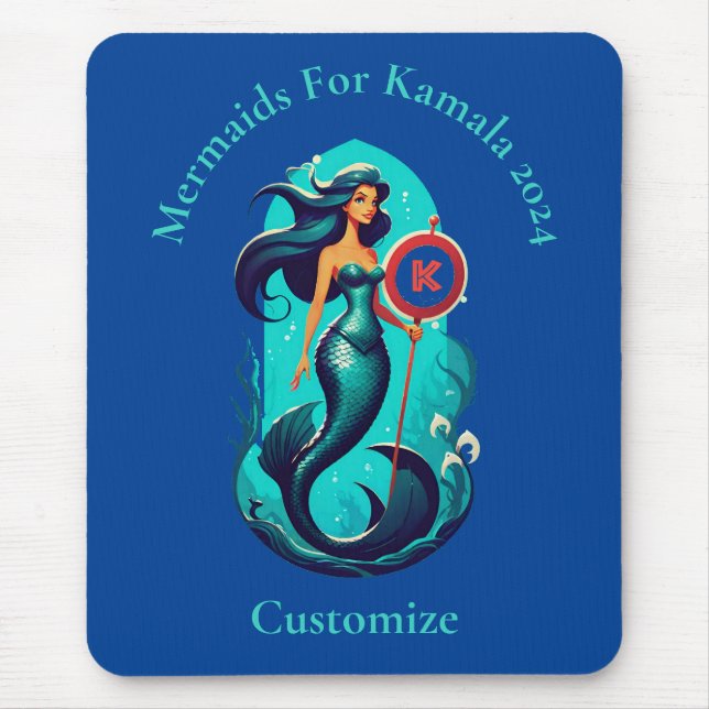 Mermaids For Kamala 2024 Thunder_Cove Mouse Mat (Front)