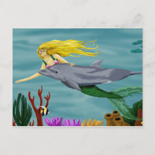 Mermaid's friend Postcard