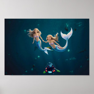 Mermaids having fun. poster