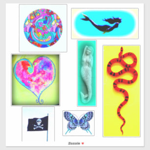 mermaids, heat,snake, love butterfly