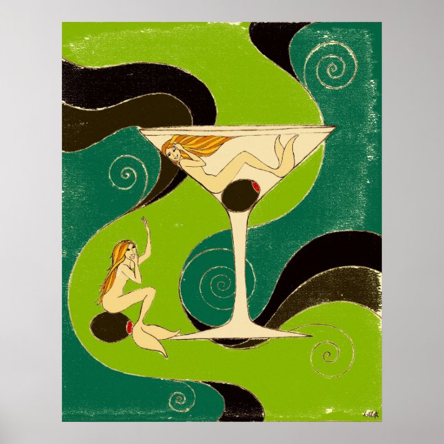 Mermaids in a Martini Poster (Front)