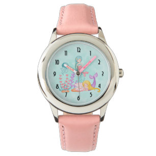 Mermaids & Jellyfish Under the Sea Watercolor Watch