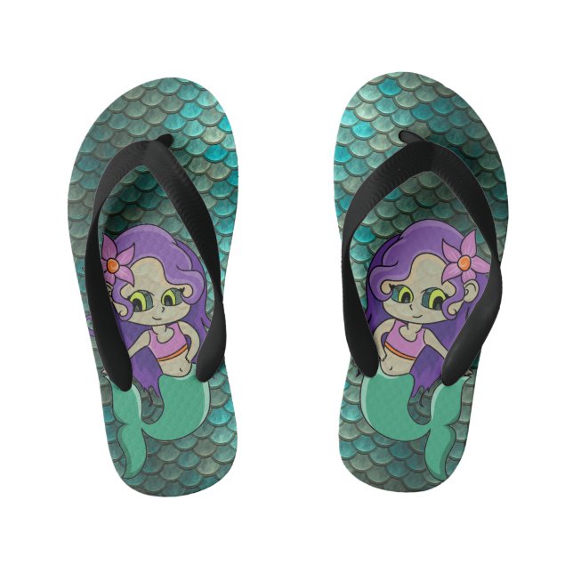 Mermaids Kid's Flip Flops (Footbed)