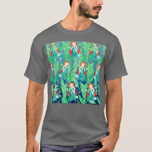 Mermaids Neck Gator Red Hair Beautiful Mermaid T-Shirt