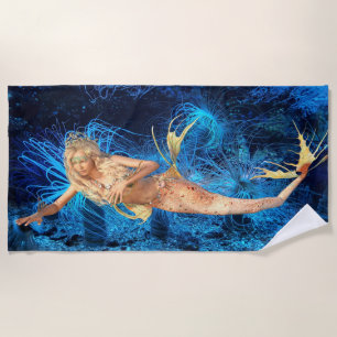 Mermaids of the Sea Shore Beach Towel