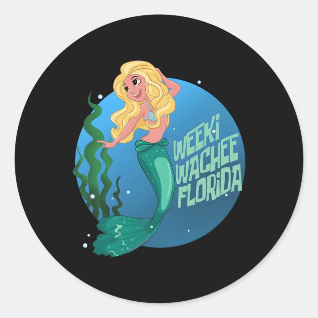 Mermaids Of Weeki Wachee Florida Classic Round Sticker (Front)