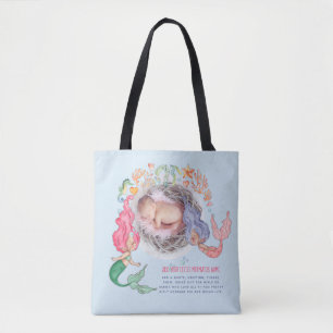 Mermaids Personalised PHOTO Gift Tote Bag