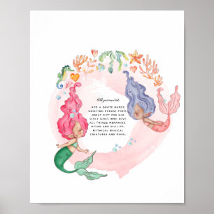 MERMAIDS Personalised Poster