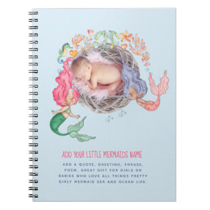 Mermaids PHOTO Baby Memories Journal