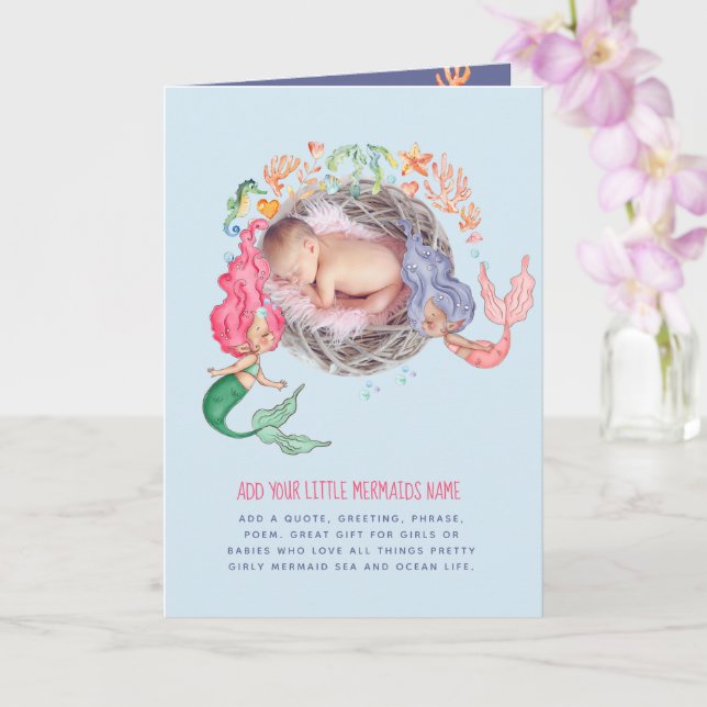 Mermaids PHOTO Invite Announcement (Orchid)